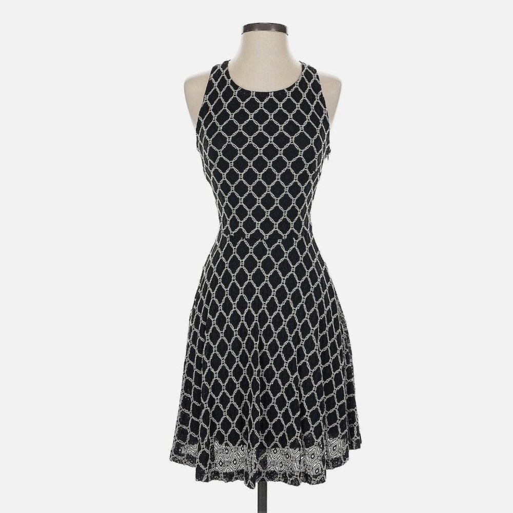 Phanuel Black and Natural Knitted Cocktail Dress Size M